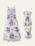 Flower Printing Family Matching Dress - Mini Taylor