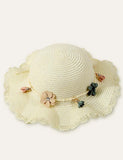 Flower Sunshade Seaside Straw Hat - Mini Taylor
