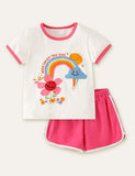 Flowers Rainbow Printed Cloud Appliqué Set - Mini Taylor