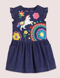 Flowers Rainbow Unicorn Dress