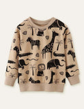 Sweatshirt met bosdieren