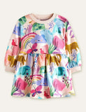 Forest Animal Rainbow Printed Dress - Mini Taylor