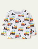 Forklift Printed Long-Sleeved Sweatshirt