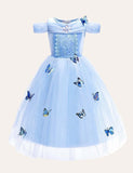 Frozen Butterfly Mesh Party Dress