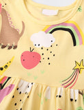 Full Printed Rainbow Dinosaur Dress - Mini Taylor