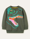 Smieklīgi dinozaurs drukāts sweatshirt