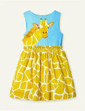 Vestido con aplique de jirafa