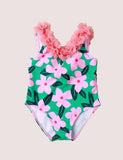 Maillot de bain une pièce fleuri fille