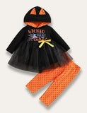 Halloween mesh jurk set