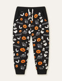 Halloween Pumpkin Ghost Tryckta Sweatpants