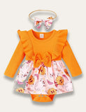 Halloween Pumpkin Print Dress
