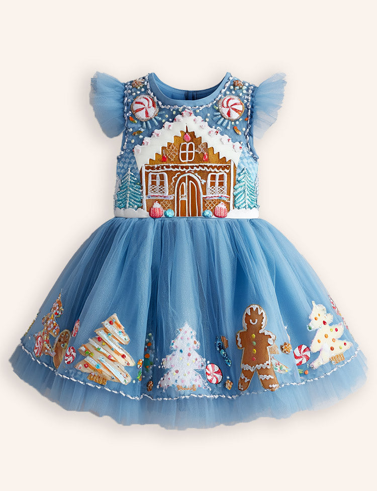 Tulle Christmas Tree Gingerbread Dress