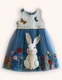 Flower Bunny Party Tulle Dress