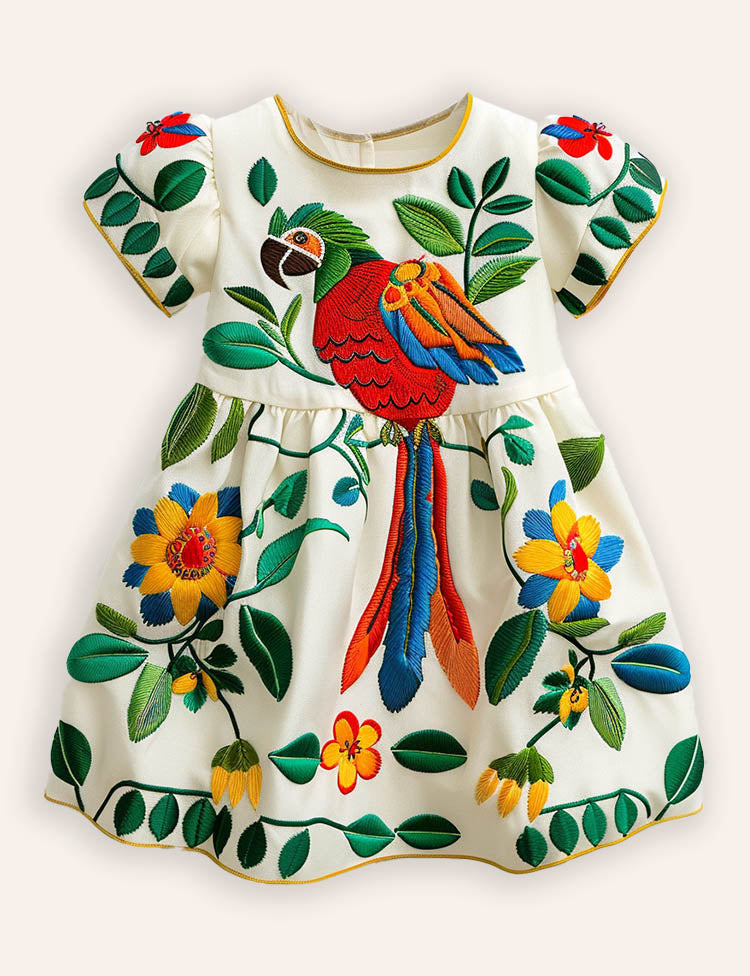 Parrot Applique Dress
