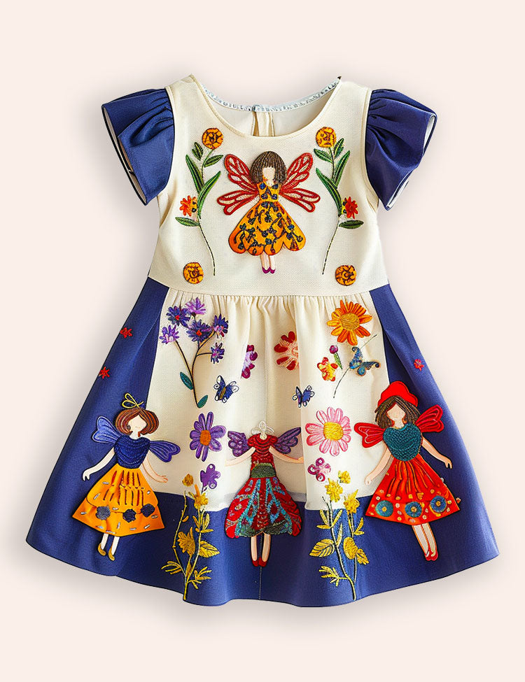 Little Fairies Appliqué Dress