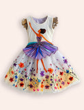 Ballet Girl Appliqué Tulle Dress