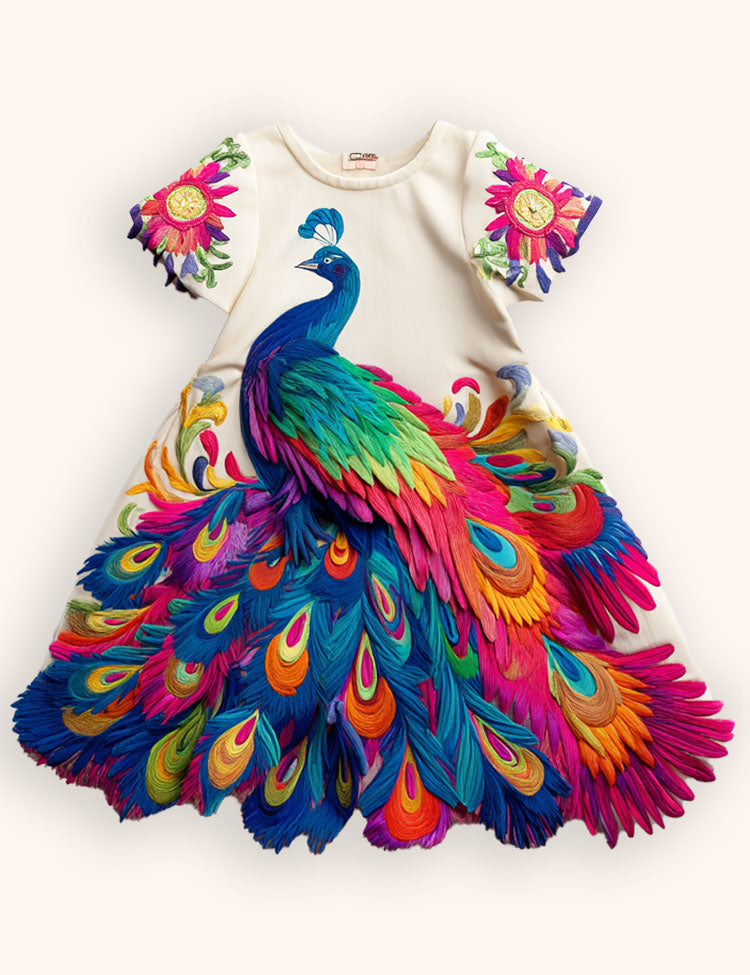 Sneeuwvlok bedrukte feestjurk