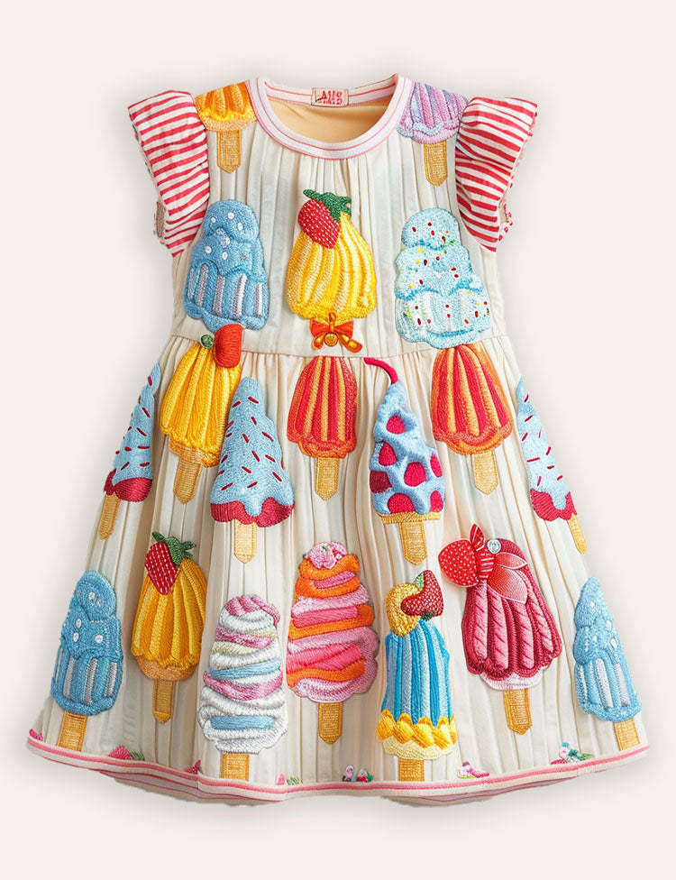 Ice Cream Appliqué Dress