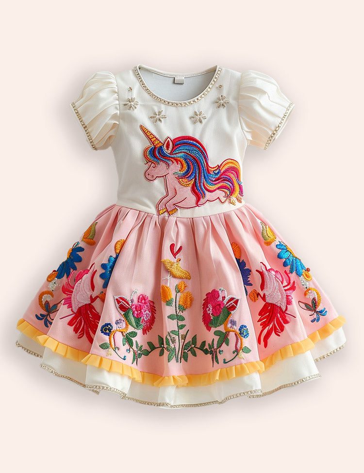 バタフライガーデンチュールパーティードレス