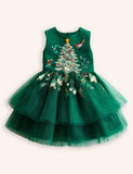 Christmas Tree Tulle Appliqué Dress
