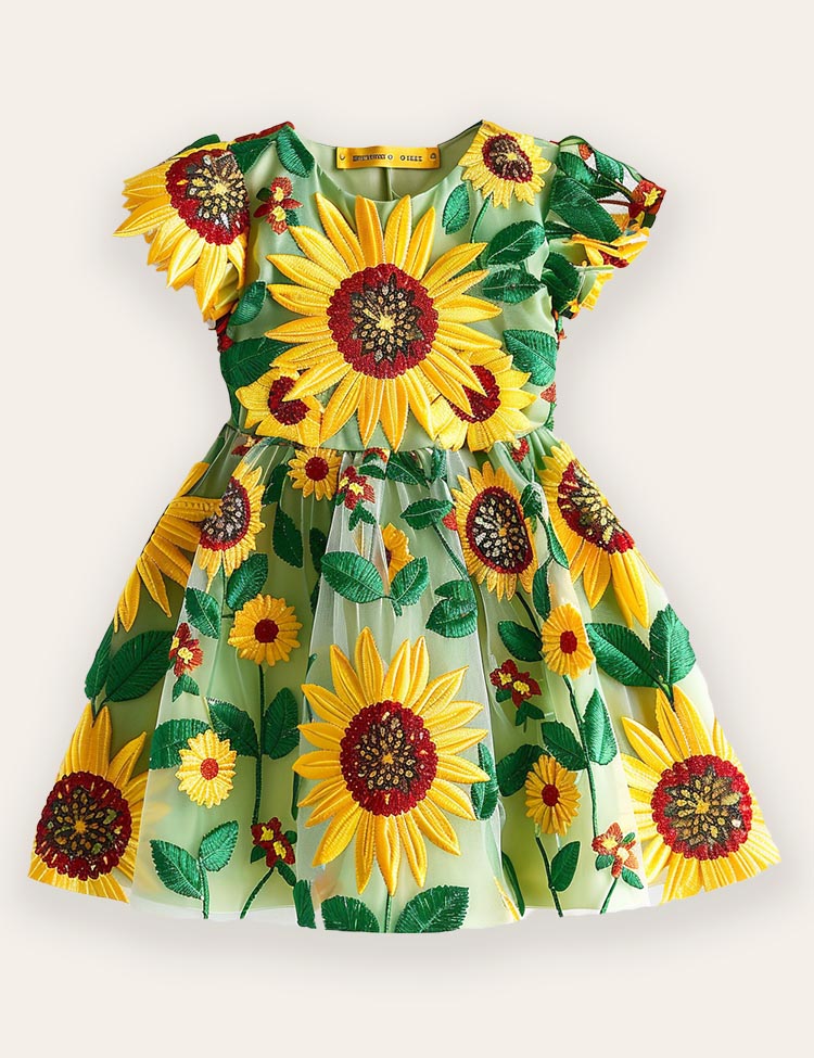 Sunflower tulle dress outlet