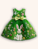 Flower Bunny Party Tulle Dress