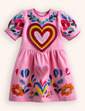 Heart Appliqué Dress