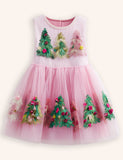 Christmas Tree Tulle Appliqué Dress
