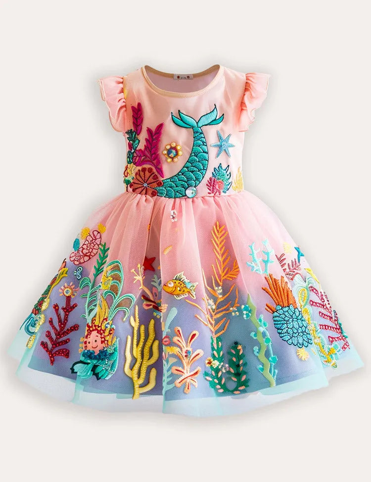 Underwater World Coral Tulle Dress