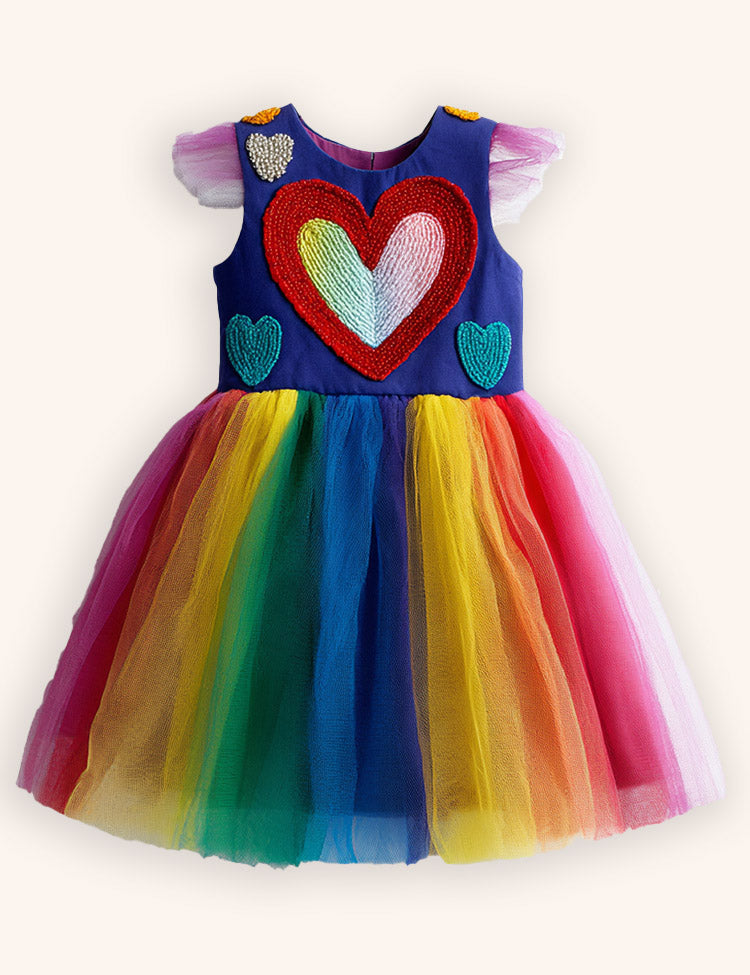 Valentine's Day Heart Party Tulle Dress