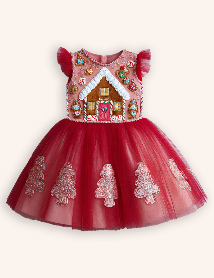 Tulle Gingerbread Christmas Tree Dress