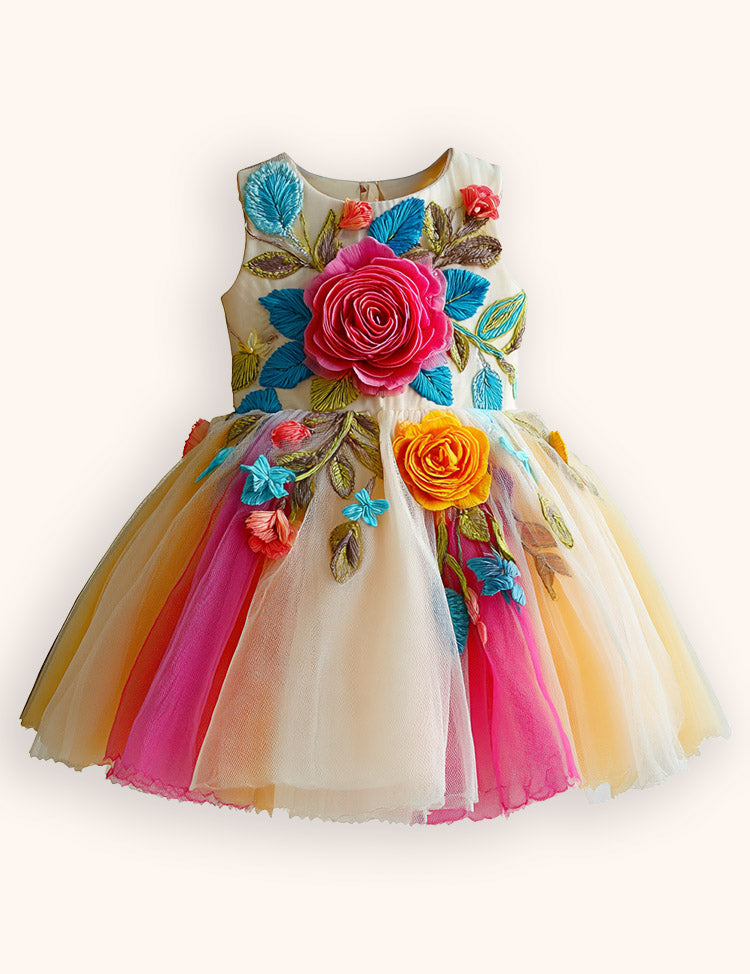 Blossom Flower Party Tulle Dress