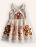 Christmas Gingerbread Man Applique Tulle Dress