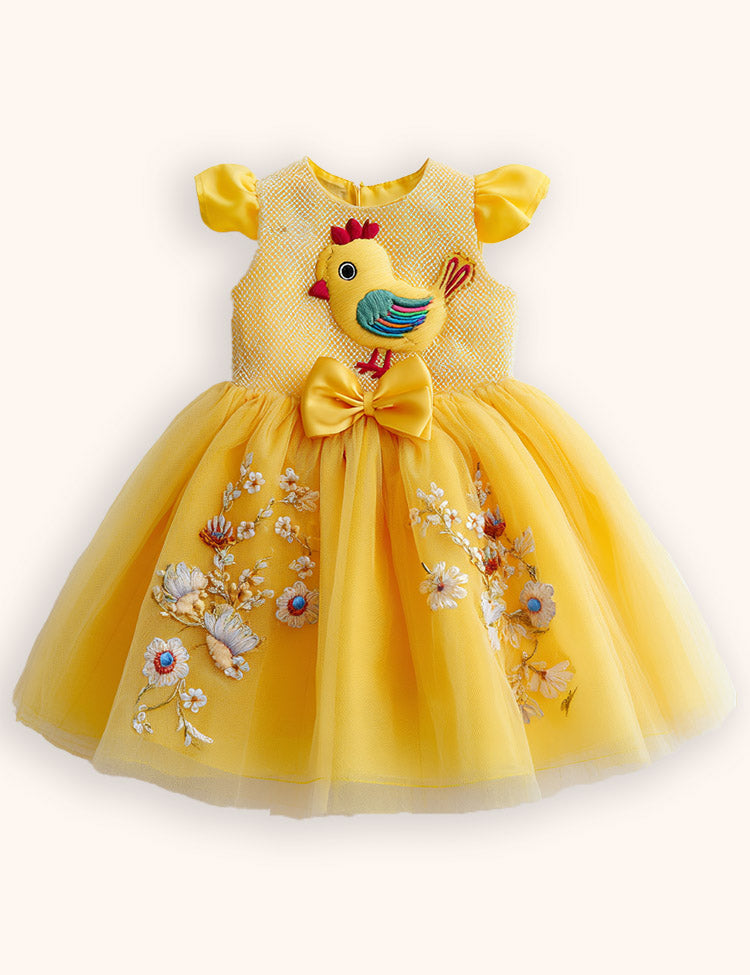 Sneeuwvlok bedrukte feestjurk