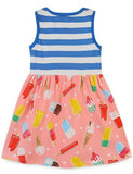 Ice-cream Print Striped Sleeveless Dress - Mini Taylor