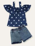 Independence Day Denim Printed Set - Mini Taylor