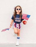 Independence Day Letter Printed Striped Set - Mini Taylor