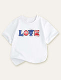 Independence Day Love Printed T-shirt - Mini Taylor