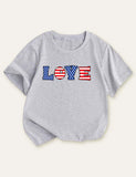 Independence Day Love Printed T-shirt - Mini Taylor