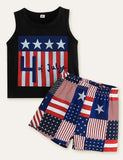 Independence Day Printed Striped Set - Mini Taylor