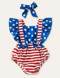 Independence Day Striped Baby Romper - Mini Taylor