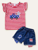 Independence Day Striped Car Set - Mini Taylor