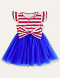 Independence Day Striped Mesh Dress - Mini Taylor