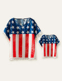Independence Day StripedFamily Matching T-shirt - Mini Taylor