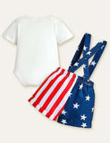 Independence Day Suit Romper Striped Set - Mini Taylor