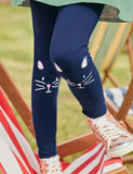 Kitten Embroidered Leggings - Mini Taylor