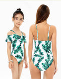 Leaf Printed Family Matching Swim Suit - Mini Taylor