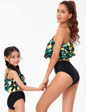 Lemon Printed Ruffled Family Matching Swim Suit - Mini Taylor