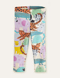 Leopard Appliqué Sweatshirt + Zoo Printed Leggings - Mini Taylor