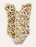 Leopard Print Dinosaur Mermaid Printed Swimsuit - Mini Taylor